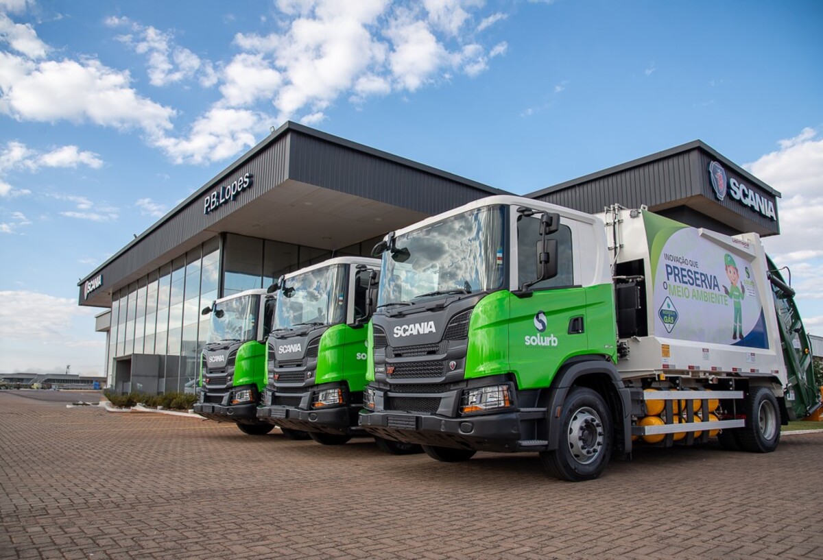 Solurb inicia coleta de resíduos com caminhões a gás da Scania em Campo Grande