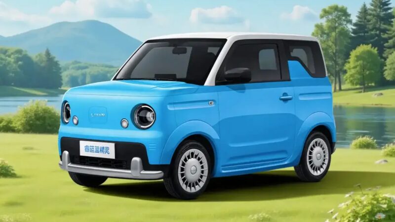 Carrinho elétrico da Geely, o Livan Smurf, pode custar menos de R$ 30 mil