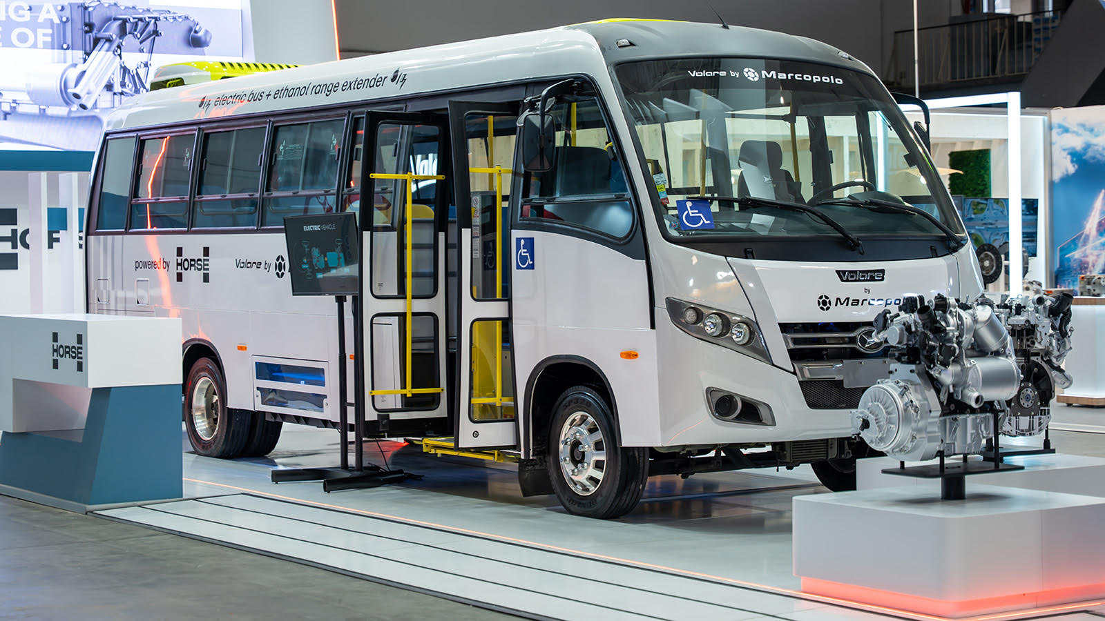 Marcopolo mostra micro-ônibus híbrido etanol na Europa